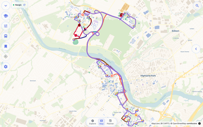 Rutgers New Brunswick campus map in Navgic on desktop