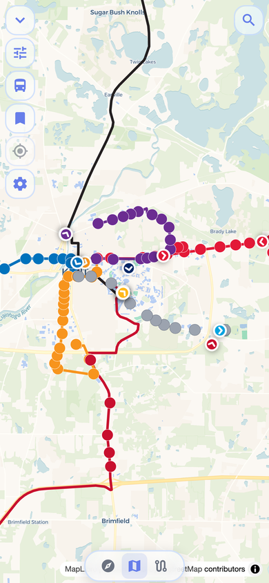 Live Kent State PARTA bus tracking on Navgic